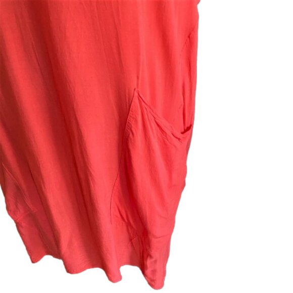 Helmut Lang Oasis Draped Voile Chiffon Dress in Anemone (Orange) - Picture 10 of 16